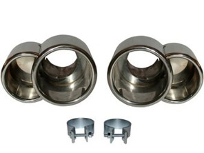 Exhaust tail pipes. Porsche 996 Turbo (PAIR) - 96.903S, 96903S, 1620702810, 99611125174, 99611125274, 99611198101, 99611198201