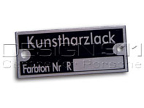 Reutter-Plakette 'Kunstharzlack'. Porsche 356 - PSP70110300