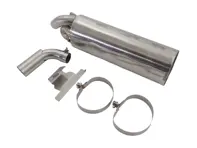 Silencieux d'échappement arrière avec valves sport 1 entrée 1 sortie DesignTek. Porsche 911 1975-89 - 91111103100, 93011102200, 93011104300