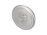 Copricerchio in argento con stemma Porsche. Porsche 911 anni 70-83 - 91136103200