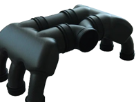 Intake system for individual throttle bodies glass reinforced thermoplastic. Porsche 964 / 993