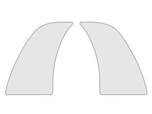 Pellicola parasassi Set di 2 pellicole protettive per vernice Porsche 992 Turbo - 992044871, 992809691C, 992809692C