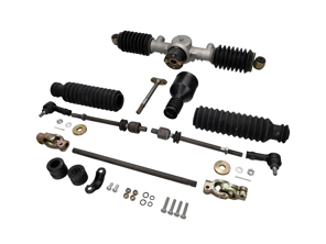 Kit de restauration de crémaillère de direction. Porsche 911 65-89 avec embouts de biellette de direction turbo pour véhicules à conduite à gauche. - 93034703101, 90134721004, 91434701006, 91134721102