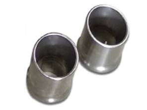 Embellecedor del tubo de escape de acero inoxidable cepillado. Porsche 992 GT3 - 9GT251697B, 9GT251697G