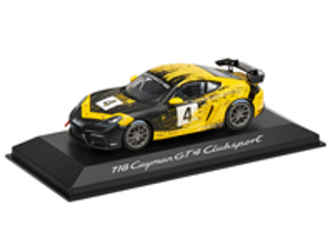 Porsche 718 Cayman GT4 Clubsport modelo, Amarillo Racing/Negro 1:43 - Miniatura - WAP0204150K