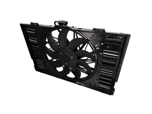 Water radiator air duct with fan. Porsche 970 Panamera Turbo - 97010606153, 97010606155 - CFF553000P