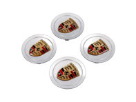 Wheel Caps 'Crested' plastic concaved for Porsche (Set of 4) - 00004460012, 993361303109A1