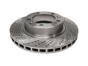 Brake Disc Rotor Front, Crossdrilled. Porsche 944 / 928 - 92835104360, 92835104460, 92835104361, 92835104461 - 928 351 043 60 rd, 928 351 044 60 rd