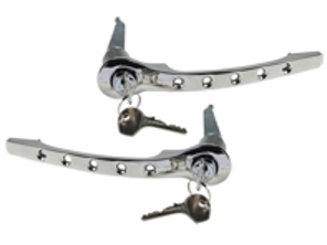 Door handle set, Chrome. Porsche 911 1965-67 - 90153106120 - 1687101110