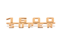 Rear badge '1600 SUPER', Gold. Porsche 356C - 64455931101
