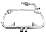 Milltek full sports exhaust system with burnt titanium trims. Porsche 718 Boxster GTS / Cayman GTS