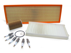 Service Wartungskit für Porsche 996 Turbo 3.6L Öl, Luftfilter, Zündkerzen, + mehr - 90012310630, 99610722560, 99611013171, 99657221902, 99917019590