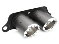 DesignTek Exhaust Tail pipe in carbon fibre with aluminium end for Porsche 991 GT3 - 99111125391, 99111125392, 99111125393