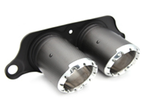 Pot d'échappement DesignTek en fibre de carbone avec embout en aluminium pour Porsche 991 GT3 - 99111125391, 99111125392, 99111125393