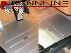 Ensemble de tapis de piste Rennline. Côté conducteur et passager. Porsche 996 / 986 Boxster - TM0708