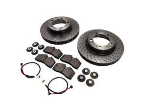 Pastiglie freno ANTERIORI e pacchetto disco freno per Porsche 993 C2/4 1994-97 - 99335104301, 99335104401, 99335193905