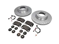 REAR Brake Pads and Brake Disc Package Porsche 997 3.6L C4 - 99735294904, 99761275402, 99635208600, 99635208602, 99635240502, 99635240602