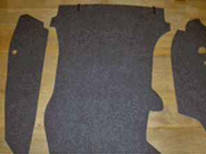 Ensemble de tapis de coffre. Porsche 912 1965-68