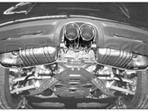 Sistema de escape deportivo PSE con tubos de escape incluidos. Porsche 981 Boxster / 981C Caimán - 98104420004, 98104420002