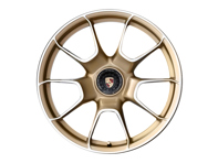 Centre lock Turbo S Exclusive Design front alloy wheel in Aurum High Gloss finish 21' 12J ET70 - 992601025AFOP9
