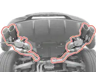 Sportauspuffanlage. Porsche Macan S DIESEL - 95B04420035, 95B04420036