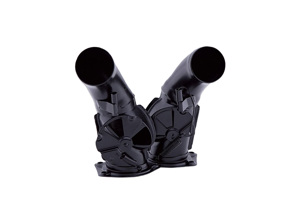 Scatola sportello riscaldamento. Porsche 911 / 930 1987-89 Acciaio inossidabile, finitura nera SET DI 2 - 91121101400, 91121101300 - 9220001B, 9220001