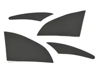 Film de protection contre les éclats de pierres, lot de 4, NOIR. Porsche 964 Turbo Widebody Film de protection de peinture