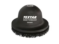 Tête de broyeur de nettoyage de moyeu de roue. Texte