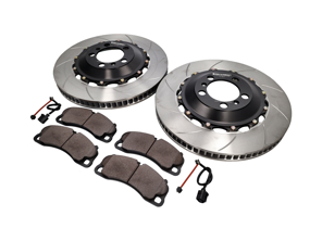 Front brake pads and brake disc package. Porsche Cayman 981 GT4 GiroDisc - 98135140581, 98135140681, 99135194704
