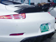 Carbon ducktail and rear diffuser kit. Porsche 991.1
