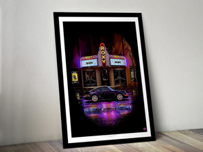 Bad Boys Porsche 911 964 Turbo poster in Black frame