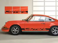 Wall Art - Carrera Side Decor in arancione. Edizione limitata