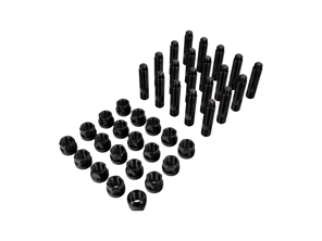 Jeu de goujons de remplacement de boulons de roue en titane (+ 15 mm de plus) avec écrou sans capuchon noir pour Porsche moderne - 99636120300, 99636120301, 99636120302, 99736120301, 99736120302, WHT006978, 99636120390, 99636198000, 99736198007, WHT004676A, HUBSTUDKIT80C, HUBSTUDKIT65B, HUBSTUDKIT65C, N0201121/1, N0201121/2, N0201121/3, LS06, LS07, HUBSTUDKIT