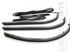 Ensemble de moulures et caoutchouc de pare-chocs avant et arrière. Porsche 911 à partir de 1965 - 90150504650, 90150504651, 90150504302, 90150504132