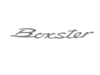 BOXSTER - Badge, Titanium Metallic. Porsche 986 / 987 - 9865592370070C, 986559237019A4, 98655923702, 986.559.237.00.70C, 986.559.237.01.9A4, 986.559.237.02