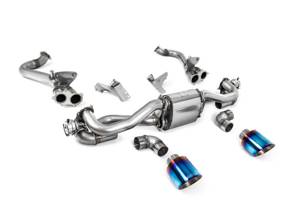 Sistema de escape deportivo Milltek con bypass GPF/OPF, tubos de escape GT-115 de titanio quemado/azul. Porsche 718 Boxster/Cayman 2020>> - 982251053E, 982251053K, 982251053F, 982251053H, 982251053D, 982251053G, 982254351B, 982254351L, 982254351AA, 982254351P, 982254351R, 982254350B, 982254350L, 982254350AA, 982254350P, 982254350R - SSXPO187