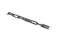 Inscriptions/Lettrage : Badge « Porsche » sur le couvercle arrière, noir brillant. Porsche 981 Boxster/Cayman 2015-2016 - 99155923591