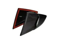 Lufthutzensatz für hinteres Seitenfenster aus Kohlefaser. Porsche 718 Cayman (Vollfenster)