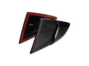 Prise d'air de lunette arrière en fibre de carbone. Porsche 718 Cayman (vitre complète)
