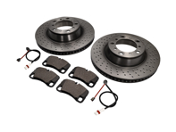 Pacchetto pastiglie freno e dischi freno POSTERIORI Porsche 997 3.6L C2