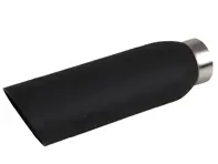 Auspuff-Endrohr, pulverbeschichtet, mattschwarz. Porsche 944 / 924 - 1620706000 - 1620705900