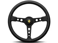 Lenkrad prototipo - schwarz / schwarzes Leder - Momo