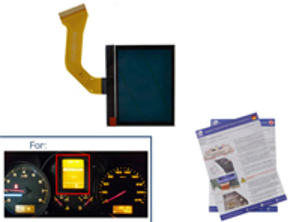 Ensemble d'affichage pour la teinte jaune du combiné d'instruments (US). Porsche Cayenne 955 - 6080, 7L5920970H, 7L5920970A, 7L5920885, 7L5920880B, 7L5920880A, 7L5920875H, 7L5920875C, 7L5920870A, 7L5920870B, 7L5920870C, 7L5920870D, 7L5920875, 7L5920875A