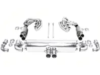 Système d'échappement sport CARGRAPHIC GT rétrocompatible avec collecteur ID42 GT, sans chauffage, look GT3. Porsche 964 Carrera 2/4/RS - 96411104504, 96411104605, 96411104502, 96421103905, 96421103932, 96421104004