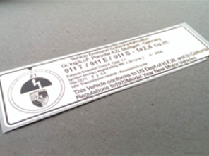 Timing Decal, USA,  for Porsche 911 E / 911S / 911 T (1973) - 91100651400, 91100651401