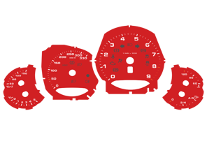 Ziffernblattsatz, manuell / KMH. Porsche 991.1