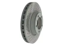 Brake disc rotor Front, drilled-dimpled monoblock, 330x34mm. Porsche 997 MKII - 99635140905, 99635141005 - PFL30923, PFR31023