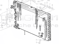 Radiator airconditioning (airco). Porsche 928 1987-91 Handleiding - 92857301106, 8FC351217211, 92857302100