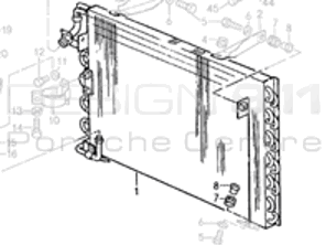 Radiateur Climatisation (Air Con) . Manuel Porsche 928 1987-91 - 92857301106, 8FC351217211, 92857302100