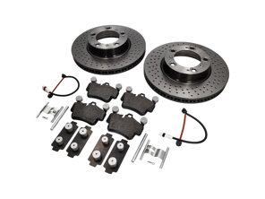 VORDERRAD-Bremsbeläge und Bremsscheibenpaket. Porsche 987 Boxster S / Cayman S - 99735193906, 99635140601, 99635140501, 95535296000, 99761275901, 99761275601
